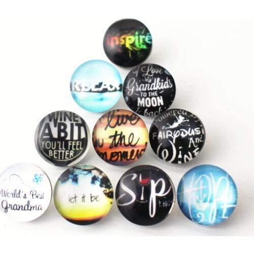 Hot selling Mix 10pcs/lot bar sip Snap Button pretty Glass Snap Buttons Fit bangle 18mm DIY Snap Bracelet Jewelry