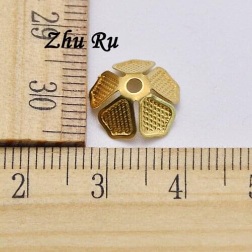 20pcs/lot zhu ru copper 11.5MM Charms diy earrings flower tray Lucky earings earing Pendant Charm For Jewelry Making
