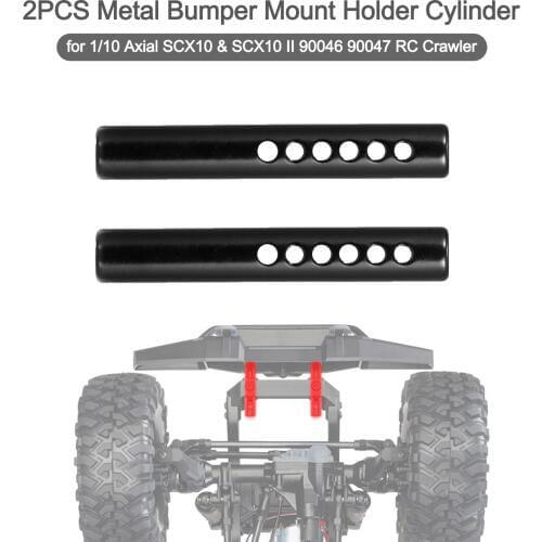 2PCS Metal Bumper Mount Holder Cylinder Post with Screws for 1/10 Axial SCX10 & SCX10 II 90046 90047 RC Crawler Car
