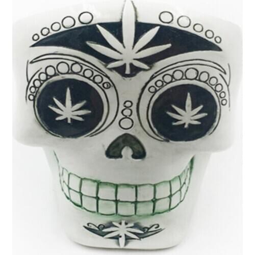 Moquerry Creative Human Skull Head Ashtray Holder Skull Skeleton Resin Art Tobacco pipe ashtray Party home decor Halloween