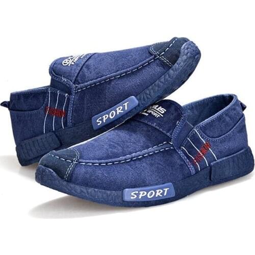 Men Washed Canvas Comfy Soft Sole Slip on Casual Shoes