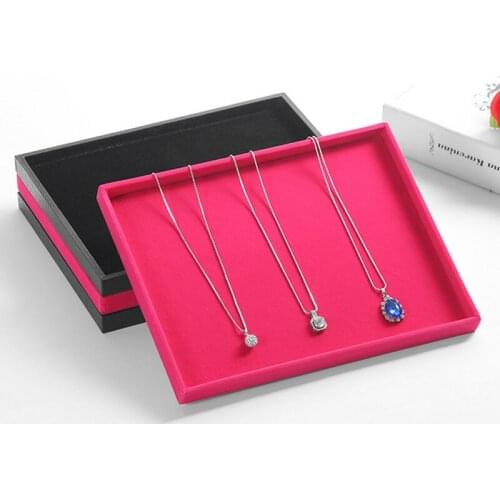 New Arrival L24.5*W19*H1.5cm Jewelry Tray Rings Cases Earrings Storage Organizer Necklaces Holder Bracelets Stand Pendants Box