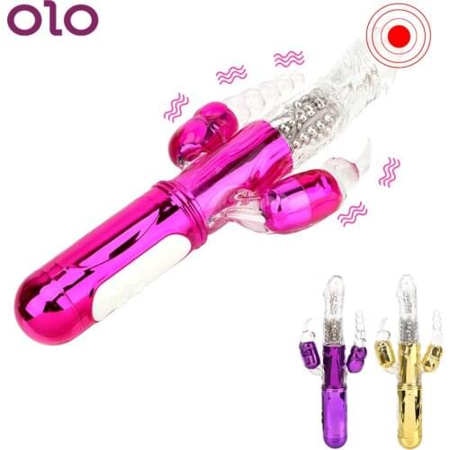 360 Degree Rotation Dildo Vibrator Transfer Beads AV Rod G-Spot Vagina Massager Clitoris Stimulation Rabbit Vibrator