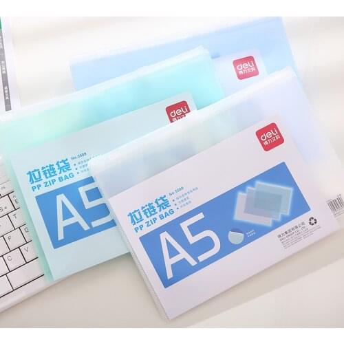 10pcs/lot File Folder A5/A4 PVC zipper bag waterproof document classified storage stationery file holder Office School