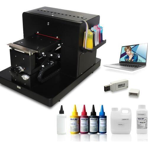 OYfame A4 size flatbed printer T-shirt Printing machine DTG Printer A4 Multifunctional for dark and ligh t shirt print