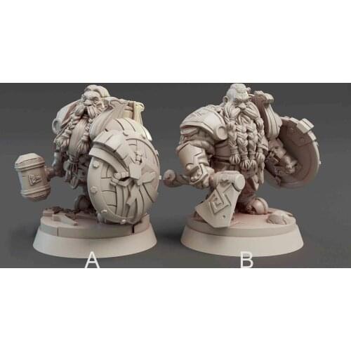 56mm Resin Model Dwarf Dwarves Warrior Figure Unpainted No Color