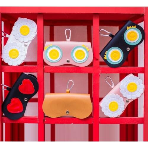 Cortex Glasses Bag Portable Hangable Sunglasses Reading Glasses Box For Woman Men Fashion Cute Cartoon Eyeglasses Clip Case