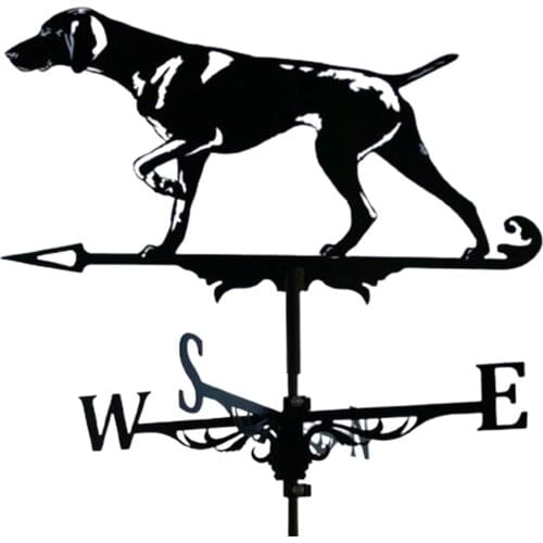 Durable Weather Vane Black Hound Good Directions for Home Garden Yard Stake