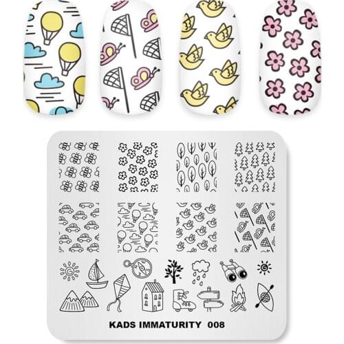 Rolabling Nail Art Plate Immaturity Outside Scenery Stamp Nail Stamping Image Plate Stamping Plate Nail Art Stamping