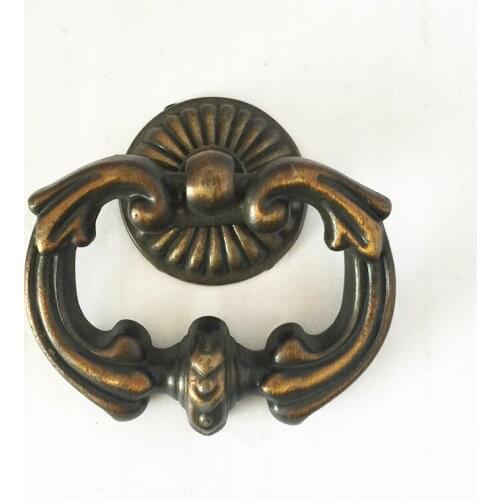 Zinc Alloy Coffee Patina Ring Handle Door Handle Furniture Hardware Accessories Ring Handle Rings Door Knobs and Handles