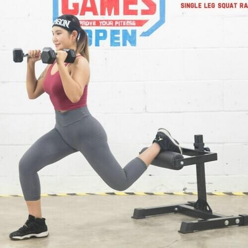 Single-leg Squat Stand with 7 Height Adjust, Home Gym Portable Single-leg Racks Strength Training Multifunction Stand