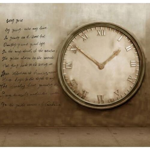 TR Retro Clock Wall 5*7ft Photography Backdrop Photo Studio Computer Printed Photo Vinyl Backgrounds Wedding Photo Backdrops