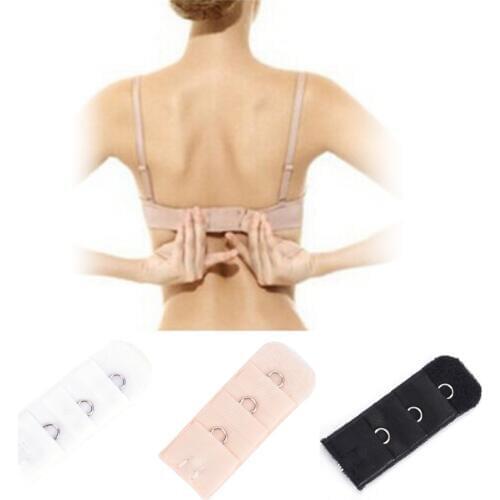10 pcs 1 Rows 3 Hooks Bra Extender Ladies Nylon Clasp Extension Elastic On Strap Soft Bra Extenders Intimates Accessories