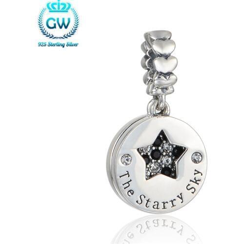 Sterling-Silver-Jewelry The Starry Sky Beads Charm Bracelets Bangles Beads & Jewelry Making S379