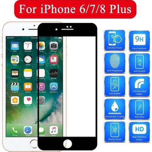 I7plus i8plus glass screen protector for iphone 6 6s 7 8 plus screenprotector armor i phone 7s 8s iphone7 iphone8 6plus iphon