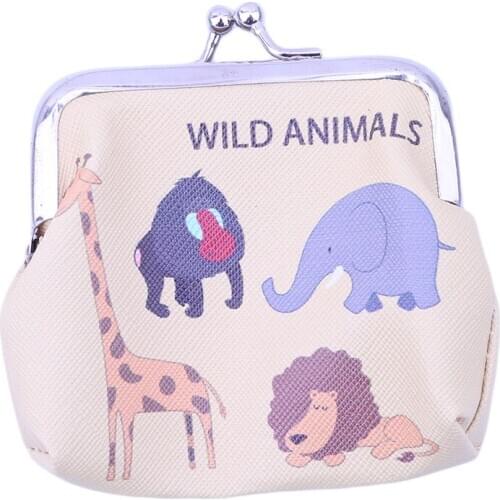 1Pcs Cartoon Elephant Girls Kids Coin Purse Fashion Mini Wallet For Women Clutch Coin Card Holder Cute Money Bag Purse Gifts