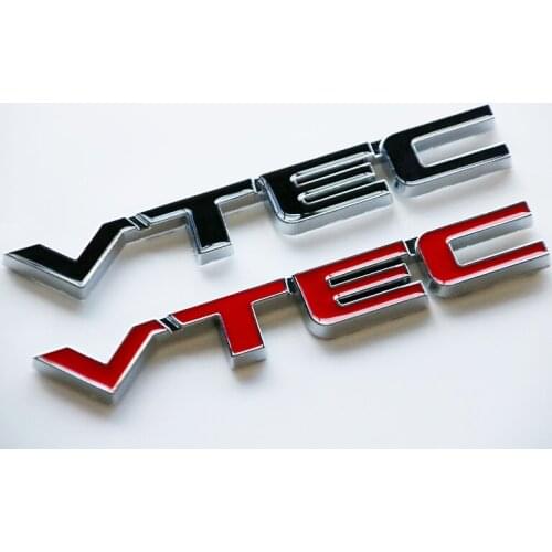 1X 3D Metal Car Stickers VTEC Emblem Badge Decal for Honda VTEC Accord CRV FIT CIVIC Crosstour SPIRIOR CITY CRIDER JADE ODYSSEY