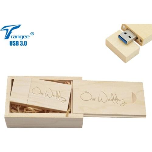 50PCS 32GB USB 3.0 Flash Drive Super Speed Maple Wood USB Stick Free Custom Logo