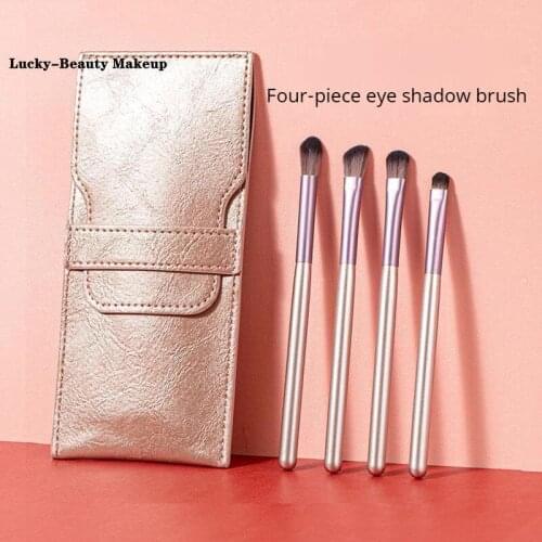 Lucky-Beauty 4Pcs Makeup Brush Eye Shadow Brush Set Eye Shadow Lip Eyebrow Brush Professional Lip Brush Makeup Tool