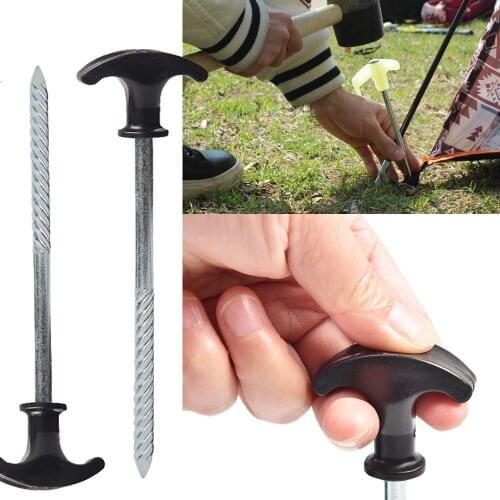 4PCS Scrw steel nails Outdoor tent ground nail camping equipment outdoor accessories