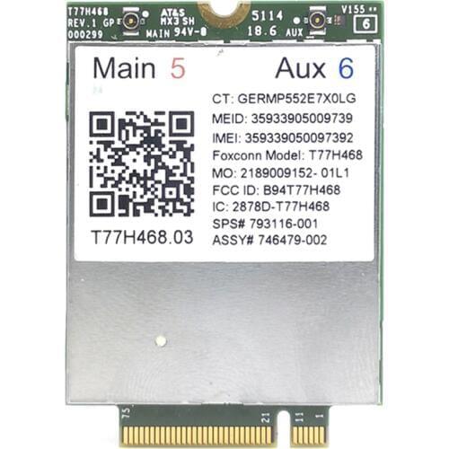 4G Module LT4211 T77H468 GOBI5000 LTE/EV-DO/HSPA+WWAN Card SPS:793116-001 for HP LT4211 Elitebook 740 750 820 840 850 G2/810 G3