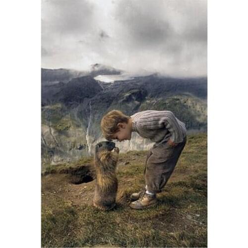 5D DIY Full Round/Square Diamond Painting Juvenile &Groundhog Cross Stitch 3D Embroidery Rhinestone Mosaic Home Decor Art Y351