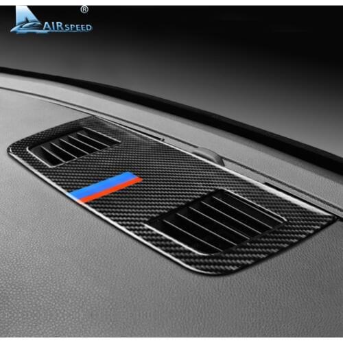 Airspeed for BMW E90 3 Series Accessories Car Interior Carbon Fiber Dashboard Air Conditioning Outlet Vent Cover Trim Decoration