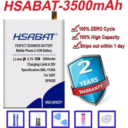 HSABAT Top Brand 100% New BP402B 3500mAh Battery for Micromax Canvas Spark 2 Q391 in stock