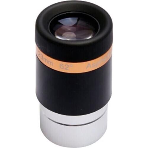 Astronomical Telescope Accessories 62 degree Wide-angle 23mm Planetary Eyepiece, High Magnification 1.25 Inches 31.7mm