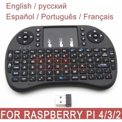 Raspberry PI 4 Model B mini wireless Keyboard 2.4G touch pad Fly Air Mouse of Raspberry PI 3 model B+plus Banana PI orange pi