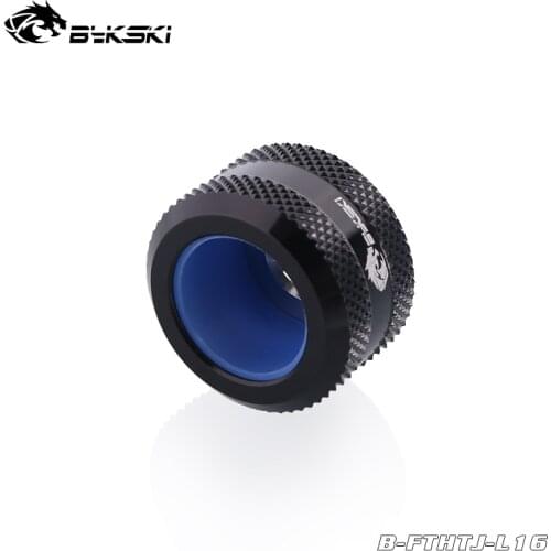 Bykski OD 16MM Hard Tube Fittings,12x16MM PETG Tube Hand Compression,Black,Red,White,Gold,Blue G1/4 ",B-FTHTJ-L16