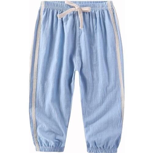 Children Long Pants kids Pants For Boys Girls Fashion Summer Trousers Candy Color Long Anti-mosquito Casual 100-160cm Cotton
