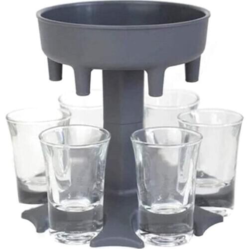 Party Bar Drinking Tool Drink Beer Liquor Dispenser 6 Whisky Beverage Dispenser and Holder Wine Glass Party Pour Wine Artifact