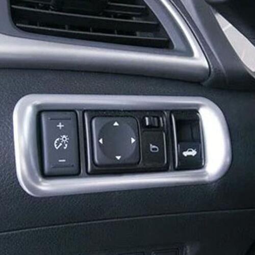 For Tiida 2016 Chrome Front Fog Head Light Lamp Adjust Switch Button Control Cover Trim Garnish Molding Frame