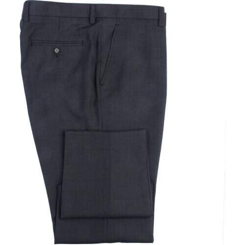 Elegant Formal Pants For Men Custom Made Dark Grey Nailhead Patterned Business Dress Pants, Fashion Wool Blend Trousers For Men