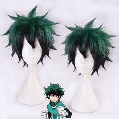 Izuku Midoriya Wig My Hero Academia Boku No Hero Academia Cosplay Hair Izuku Midoriya Deku Hair Wigs + Wig Cap