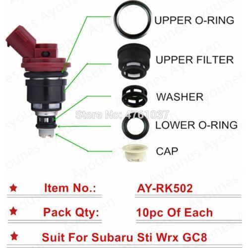 10sets Fuel Injector Repair Sevince Kits For Injector Parts #16600-AA310 Top Quality Free shipping For AY-RK502