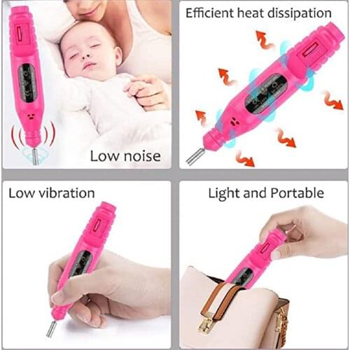 Electric Nail Drill Machine Kit Nail Gel Remove Machine Nail Art Tools Kit Pen Pedicure Nail File Sanding Bands
