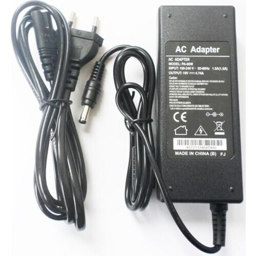 New 19V 90W AC Adapter Battery Charger Power Supply Cord For Asus Eee Top PC ET2001B ET2002T Series Notebook Computer 5.5*2.5mm