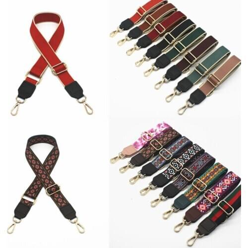 New O Bag Handle Bag Strap For Women Removable Diy Shoulder Rainbow Handbag Accessories Cross Body Nylon Bag Strap Fashion