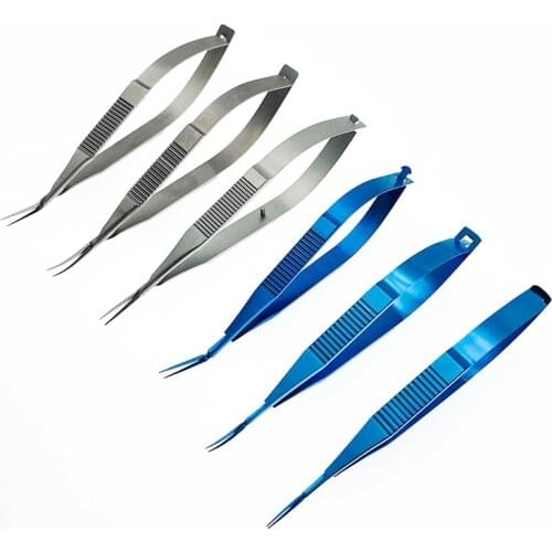 Ophthalmic microsurgery 11.5cm Capsule membrane scissors Micro scissors Titanium alloy/Stainless Steel