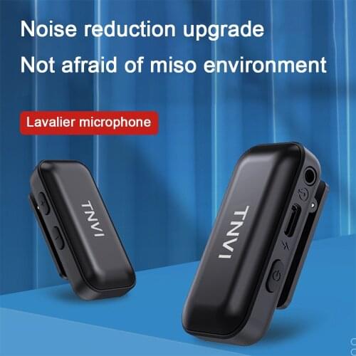 Portable Wireless Lavalier Microphone System USB C Ultra-Long Distance Intelligent Noise Reduction Low Latency Live Radio Mic
