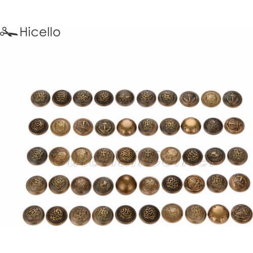 50PCS Plastic Button Antique Bronze Sewing Knitting Handmade Crafts Material 15MM Colorful buttons for Jewelry Clothes Shoes