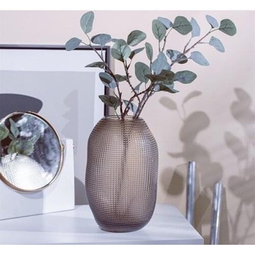 Retro creative simple glass transparent vase home decoration flower arrangement plant holder wedding living room