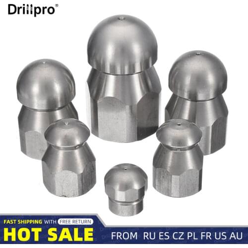 3/8" 1/8" 1/4" 1/2" Pressure Washer Drain Hose Nozzle Sewer Clean Jetter Nozzle For Home Garden Supplies