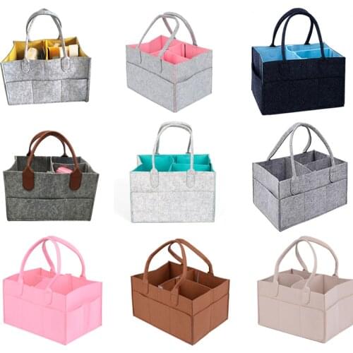 Baby Diaper Bag Caddy Storage Organizer Portable Water Bottle Holder Bag Outdoor Traveling Handle Bag Baby Stroller Hanging Bags