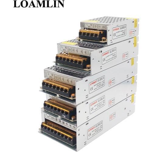 Led Strip 12V Power Supply Transformer 1A/2A/3A/5A/6.5A/8.5A/10A/12.5A/15A/16.5A/20A/25A/30A/40A/50A/60A Led Driver