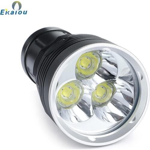 New Strong Light 3x XHP70 60W LED Dive Flashlight High-Power 100M Underwater Waterproof Torch Diving Camping Lamp