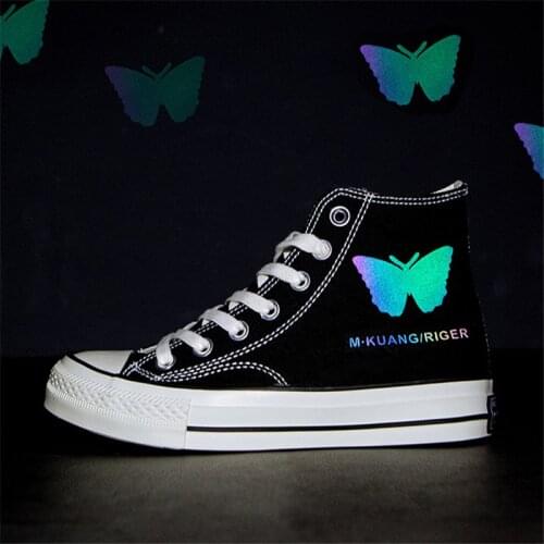 Noctilucous High Top Canvas Shoes Girls Summer Breathable Casual Flats Fashion Walking Shoes Women Autumn Sneakers for Outdoor