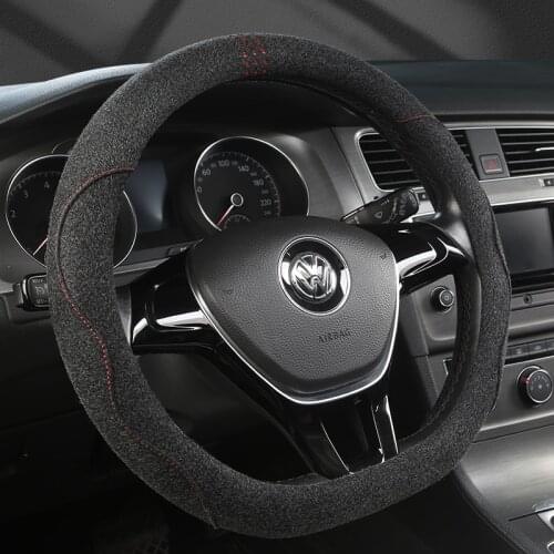 Universal Car Steering Wheel Cover Non-slip Suede Cow Leather for POLO GOLF 7 Scirocco Suzuki Swift Nissan Rogue High Quality